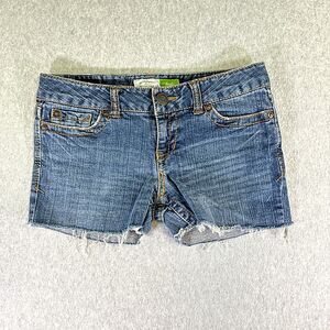 Aeropostale Bayla Womens Shorts Blue Jeans Tag Size 1/2 (29) Cut-Off Stretch